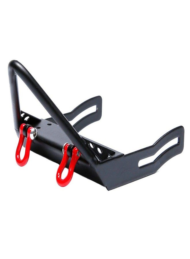 DJX Steel Front Bumper with Winch Mount Shackles for 1/10 Axial SCX10 RC Rock Crawler - Image 1